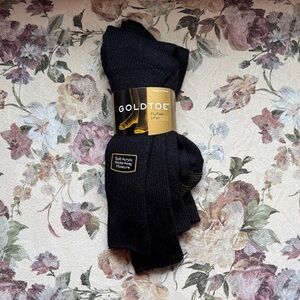 3 pairs Gold Toe Men's Black Dress Socks